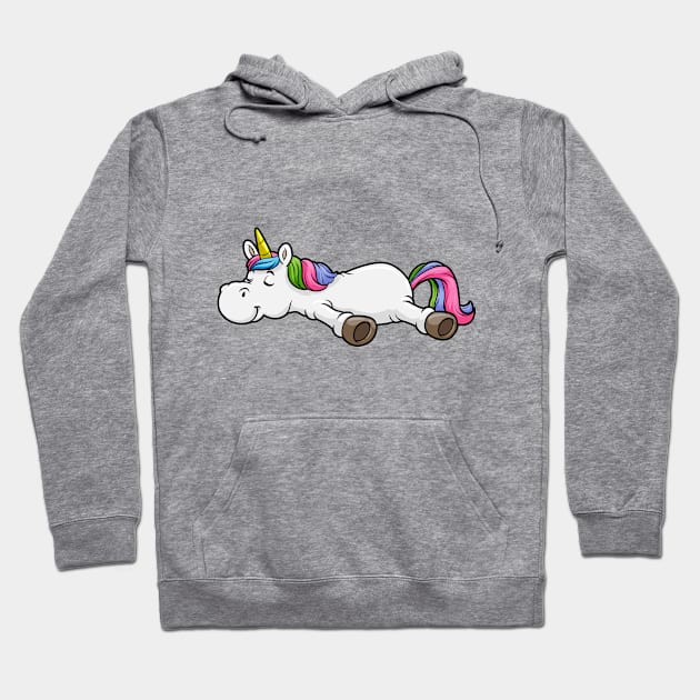 Tired unicorn is sleeping Hoodie by Markus Schnabel